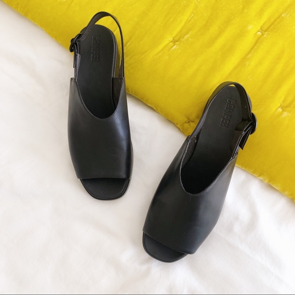 Camper Shoes - ❌ Camper Misia Peep Toe Leather Platform Sandals